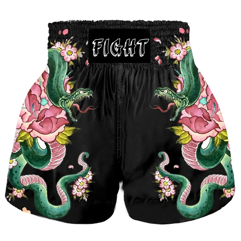 Floral Fight Muay Thai Shorts